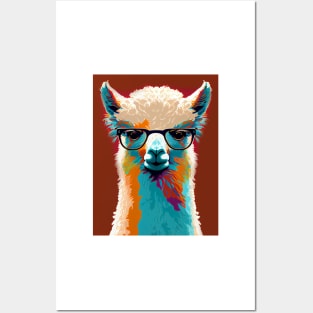 Copy of Abstract pop art style portrait of professor llama Posters and Art